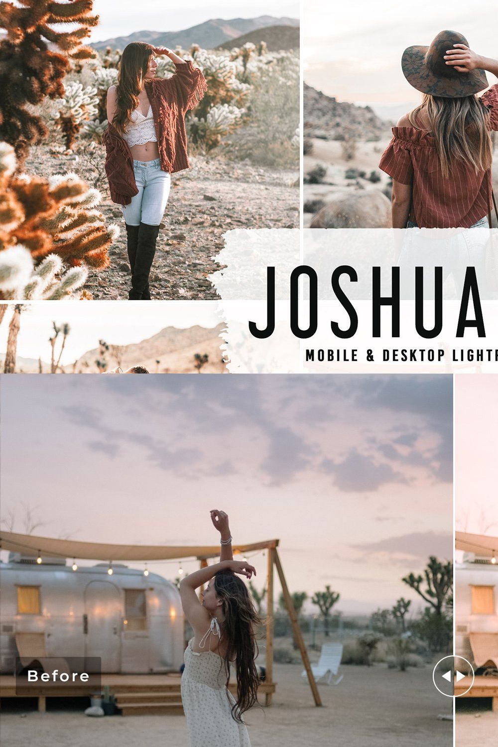 Joshua Tree Pro Lightroom Presets pinterest preview image.