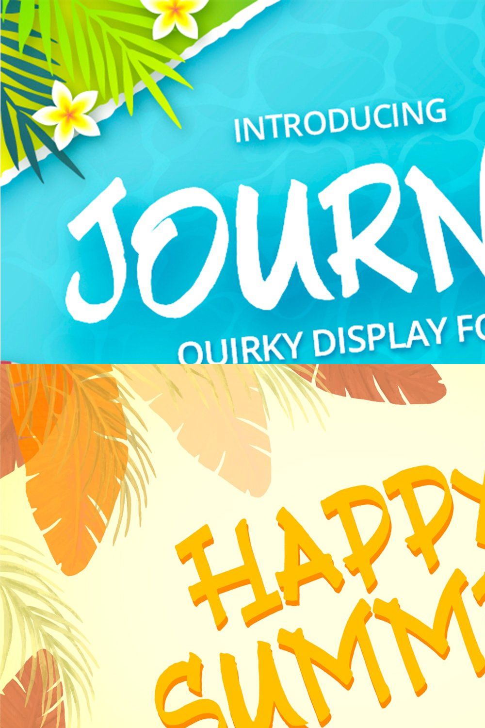 Journey - Quirky Display Font pinterest preview image.