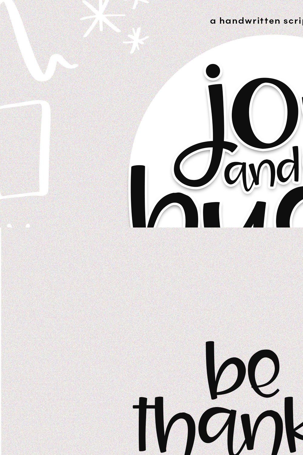 Joy & Hugs - Handwritten Script Font pinterest preview image.