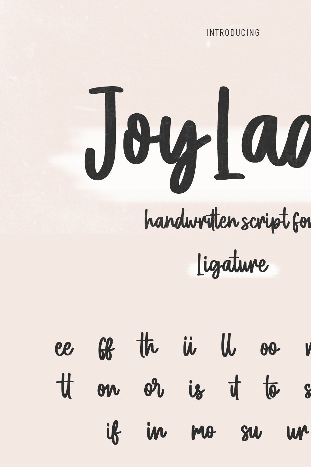Joylady Handwritten Script Font pinterest preview image.