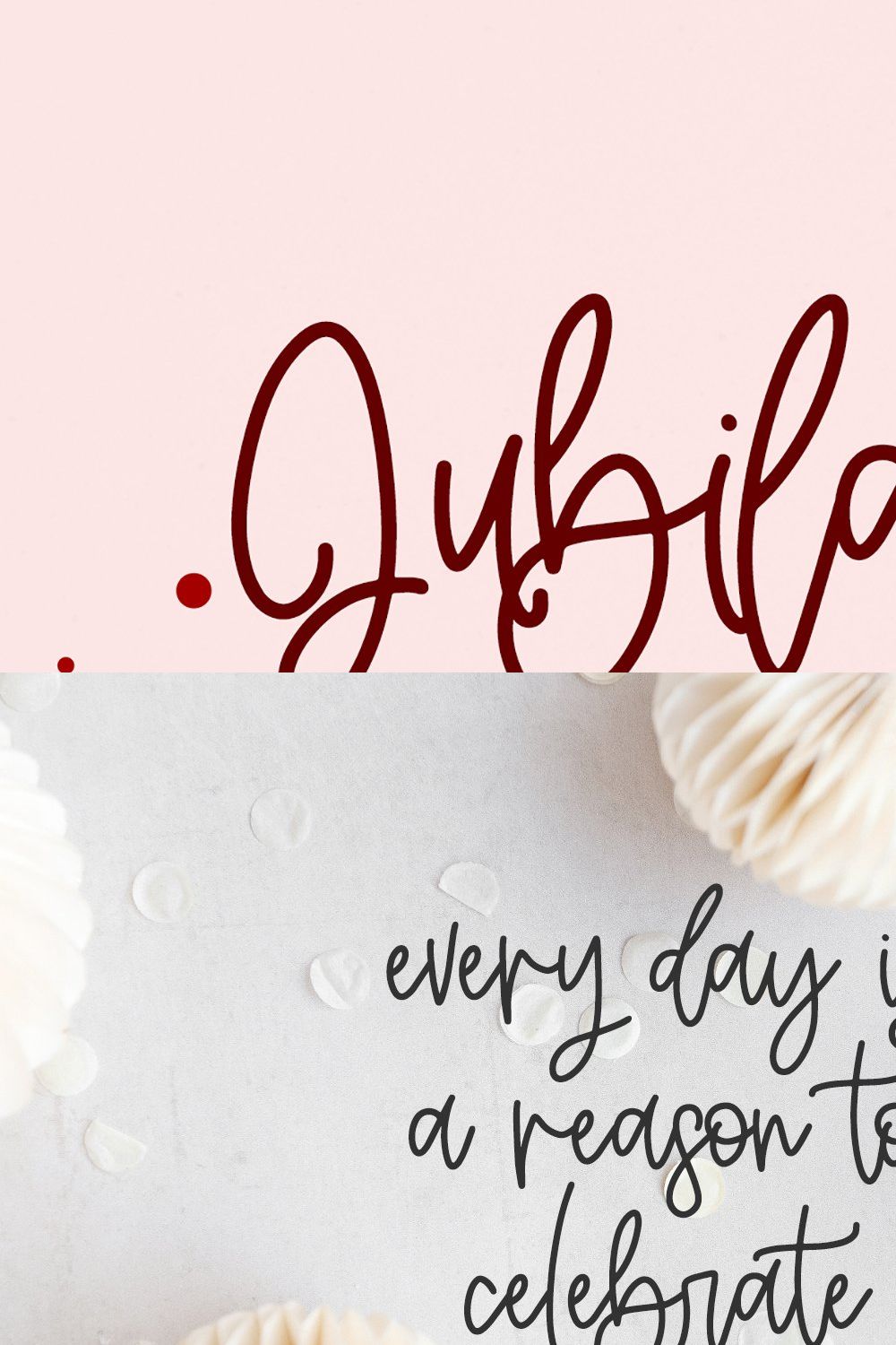 Jubilantly Script Font pinterest preview image.