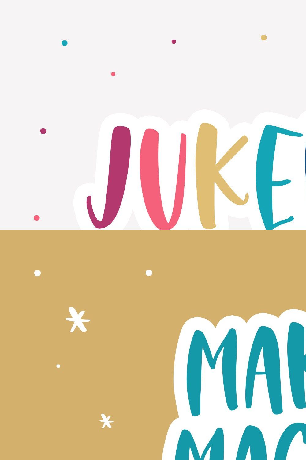 Jukebox | Quirky Handwritten Font pinterest preview image.