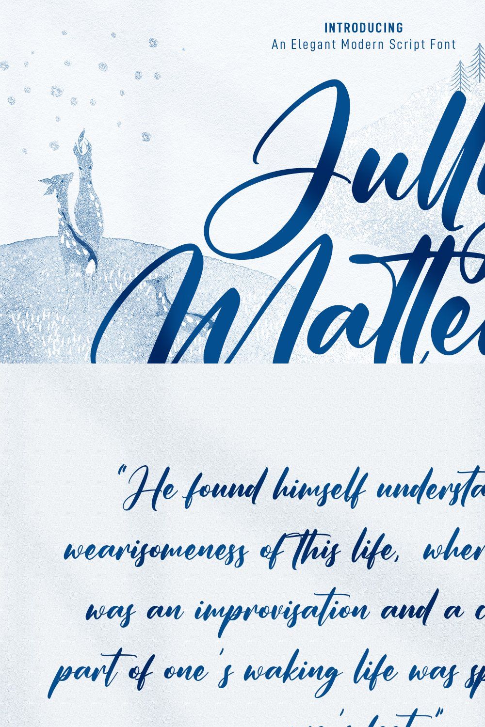 Jully Matters Script Font pinterest preview image.