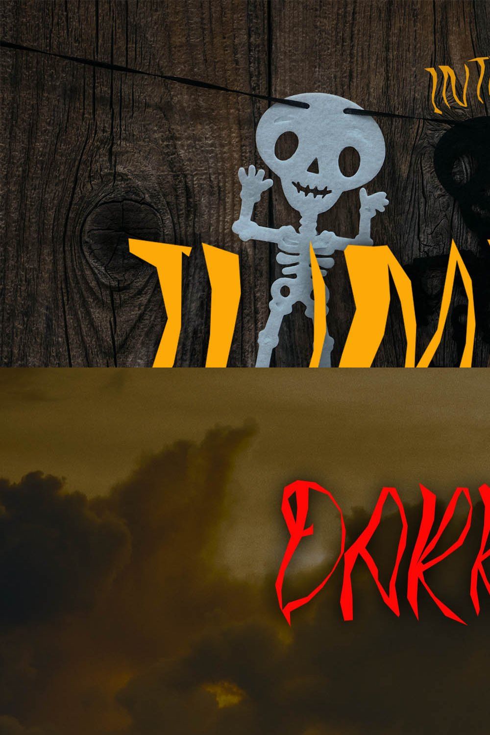 JUMPKIN - Halloween Horror Font pinterest preview image.