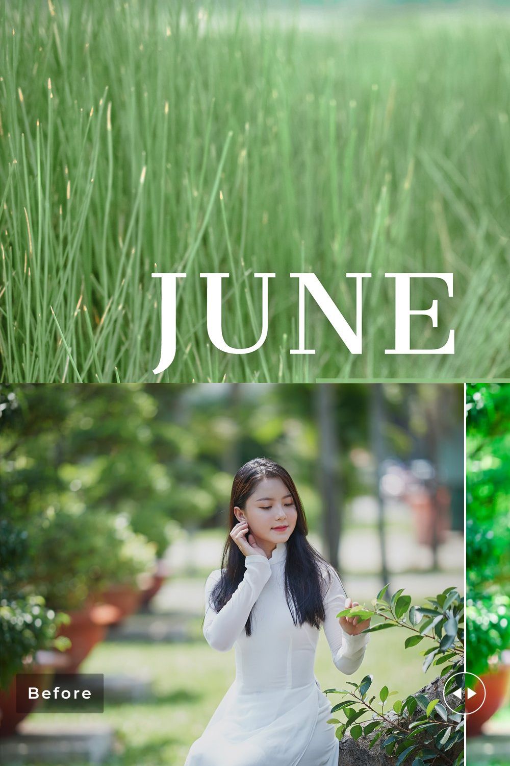 June Bud Pro Lightroom Presets pinterest preview image.