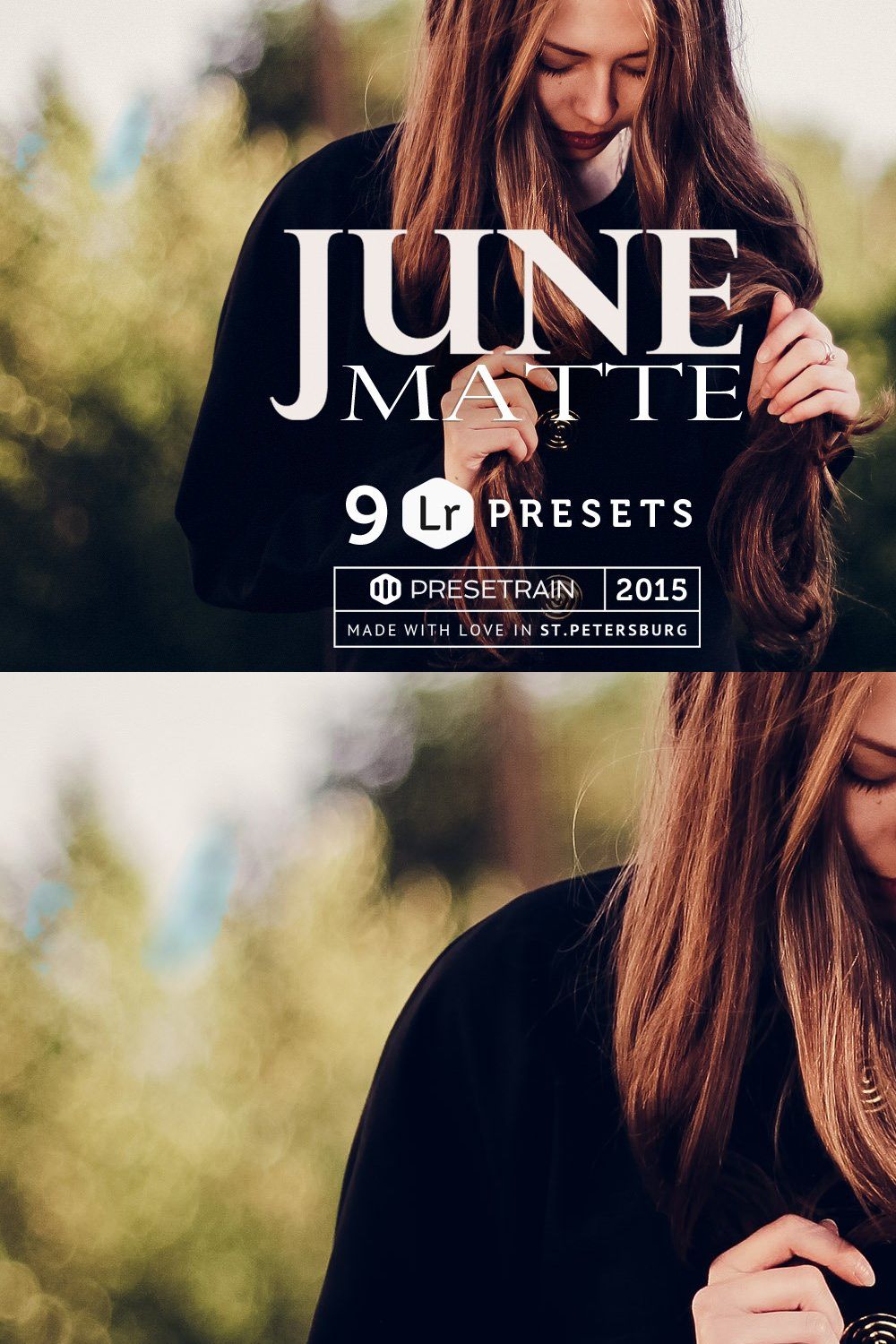 June Matte Lightroom Presets pinterest preview image.