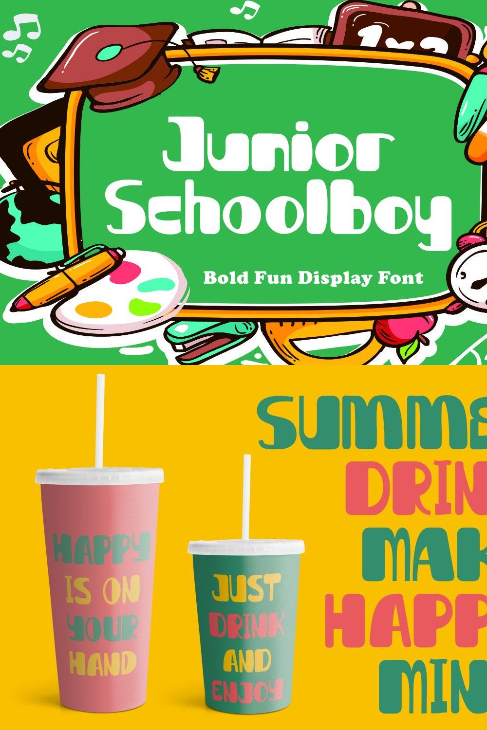 Junior Schoolboy - Bold Fun Display pinterest preview image.