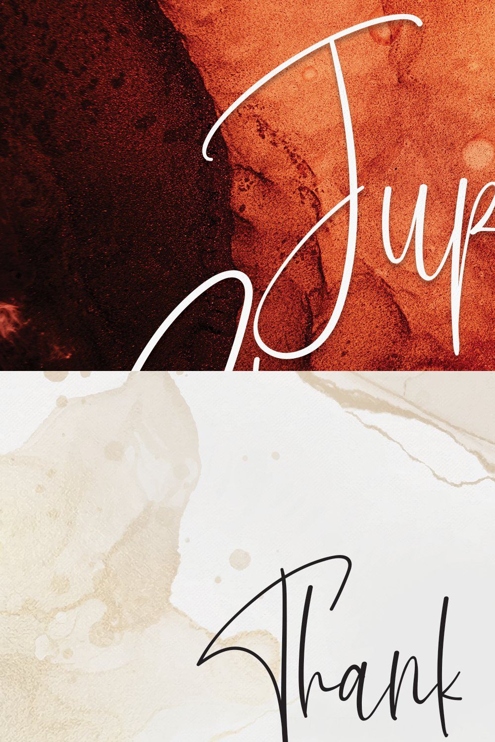 Jupiter Signature | Script Font pinterest preview image.