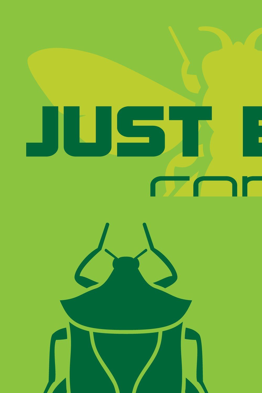 Just Bugs Font pinterest preview image.