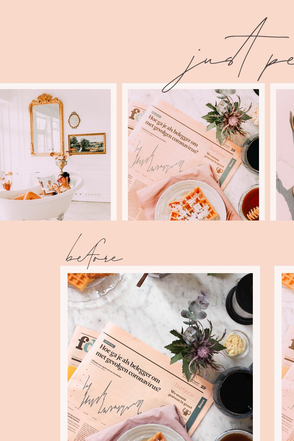 Just Peachy Lightroom Presets pinterest preview image.