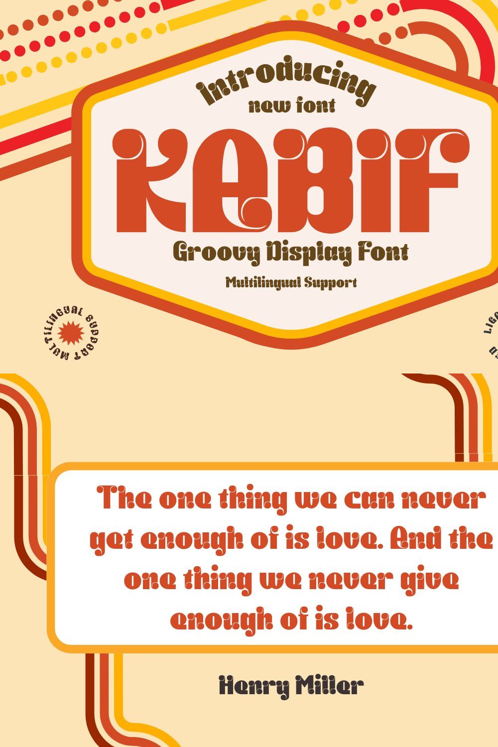 KABIF | Groovy Retro Font pinterest preview image.