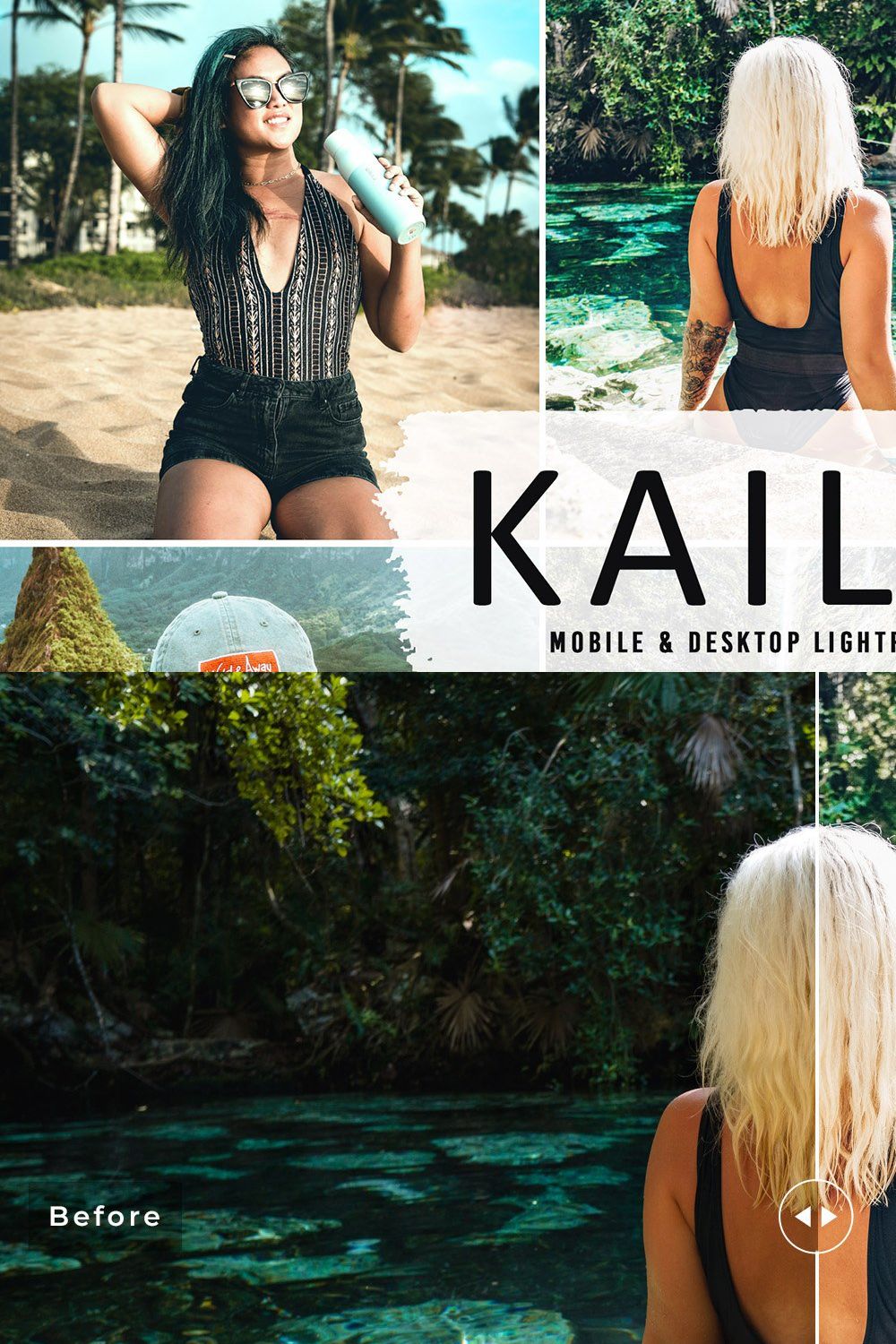 Kailua Pro Lightroom Presets pinterest preview image.