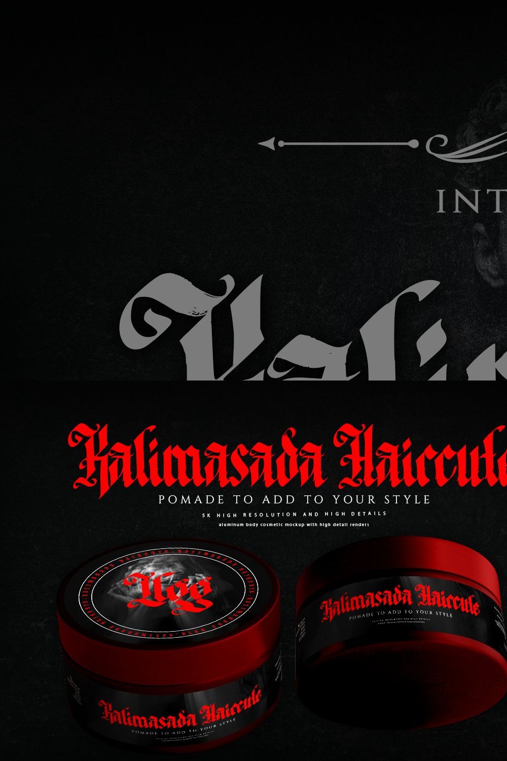 Kalimasada - Blackletter Type Font pinterest preview image.