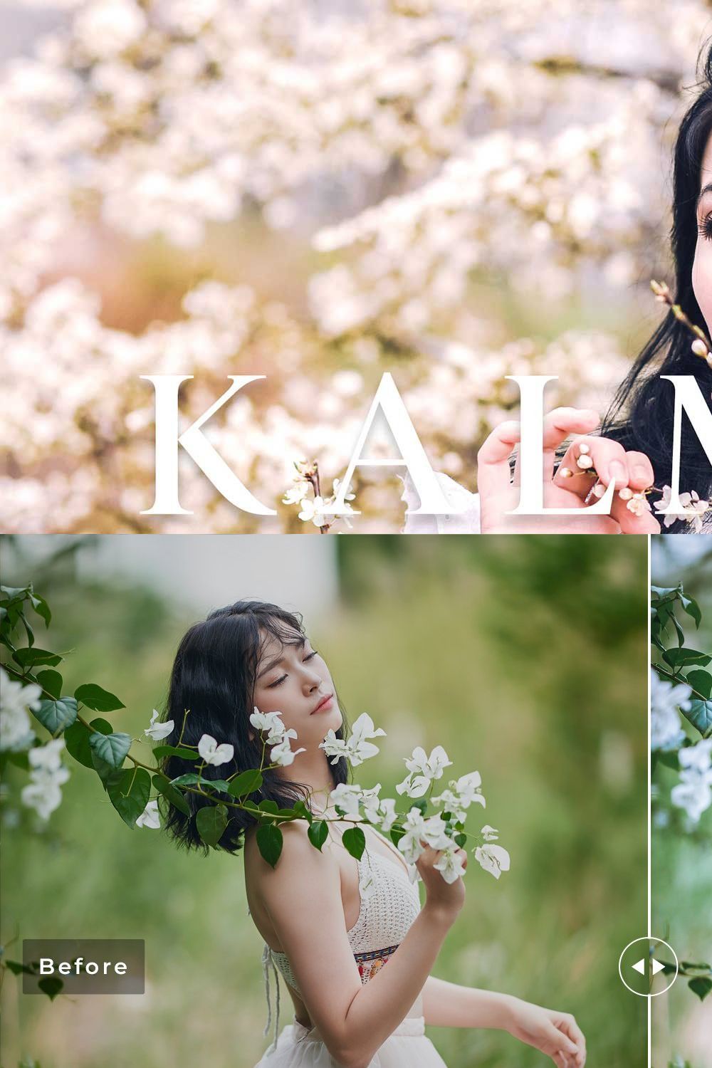 Kalmia Pro Lightroom Presets pinterest preview image.