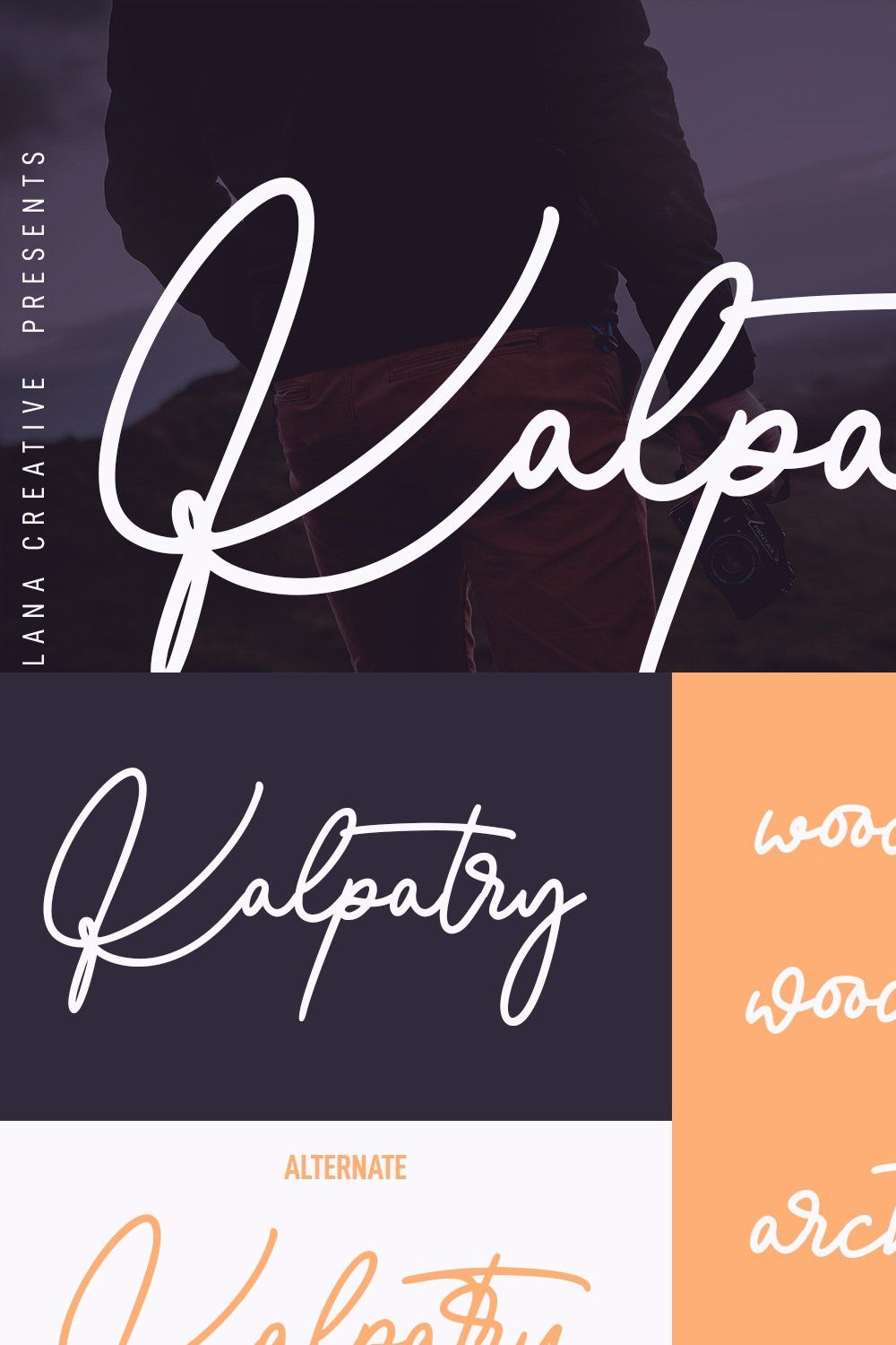 Kalpatry Signature Script Font pinterest preview image.