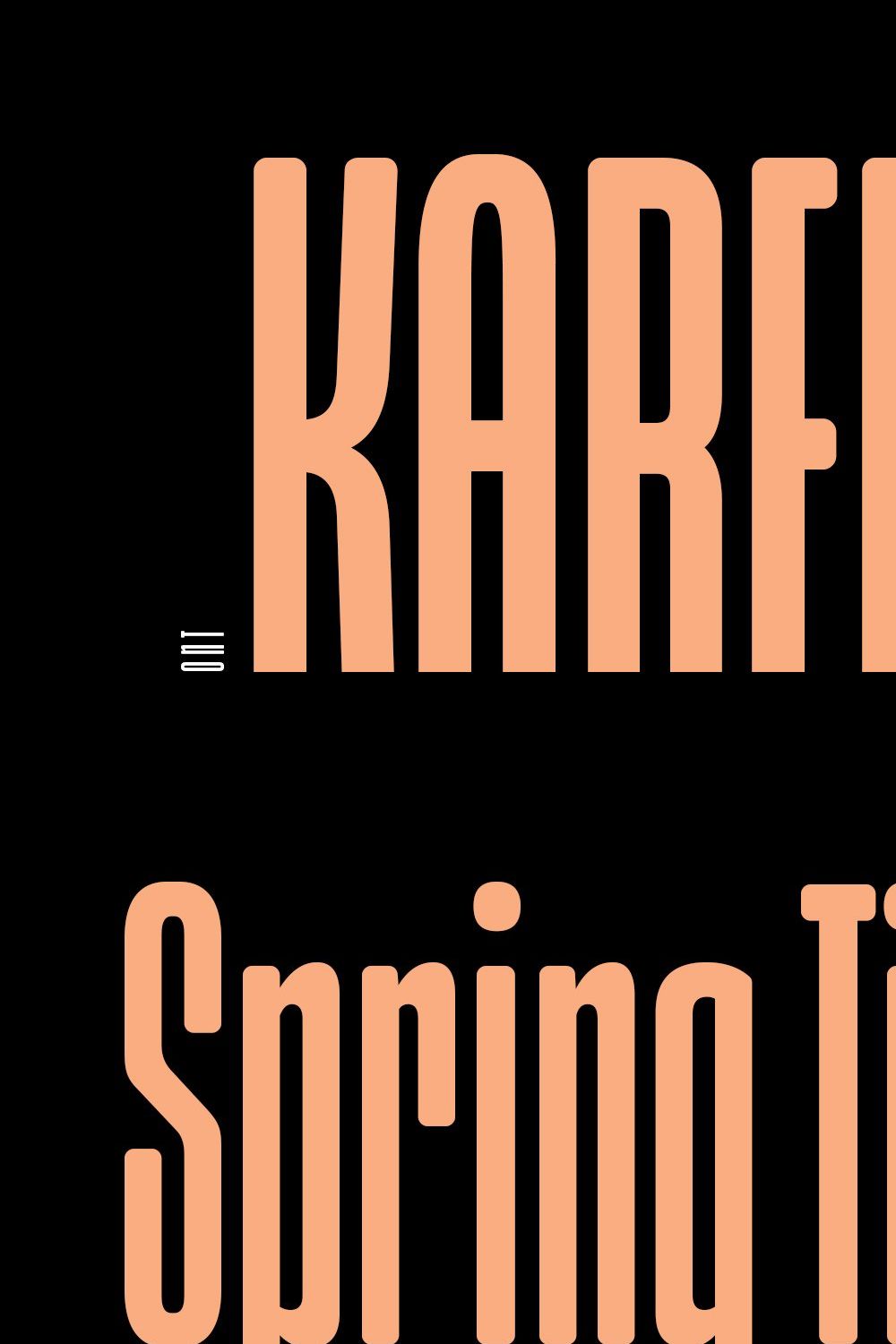 Kareen Sans Serif Display Font pinterest preview image.
