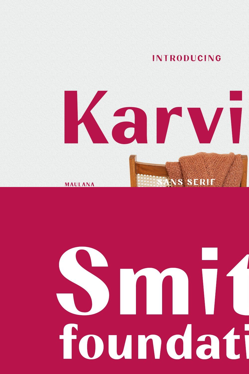 Karviet Sans Serif Display Font pinterest preview image.