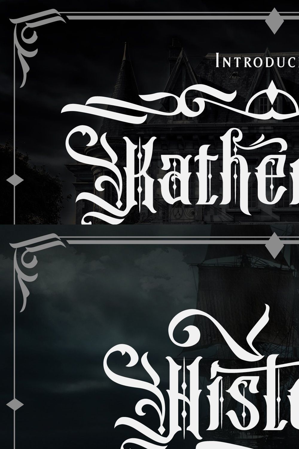 Katheryna Typeface pinterest preview image.