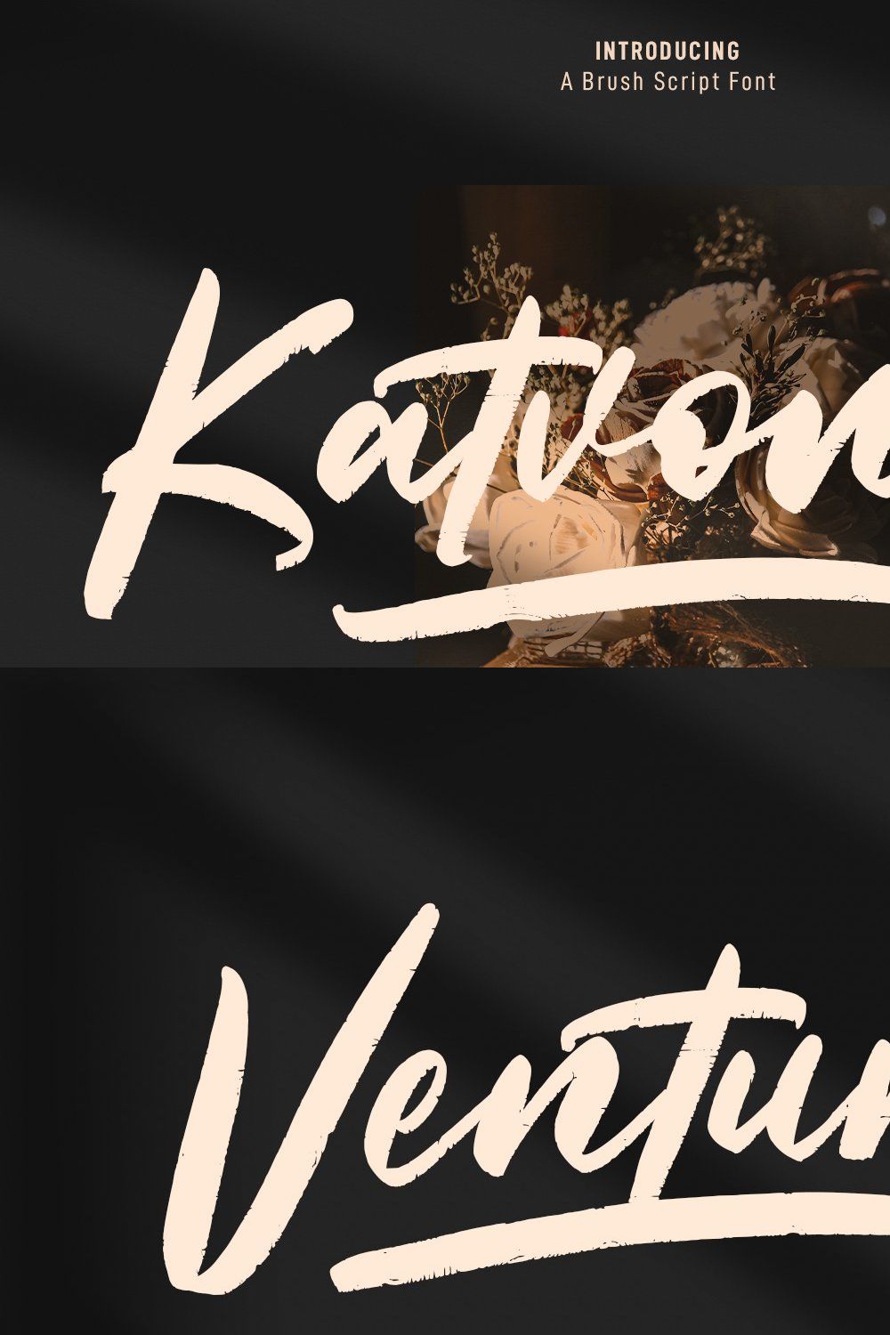 Katvondy Marker Brush Script Font pinterest preview image.