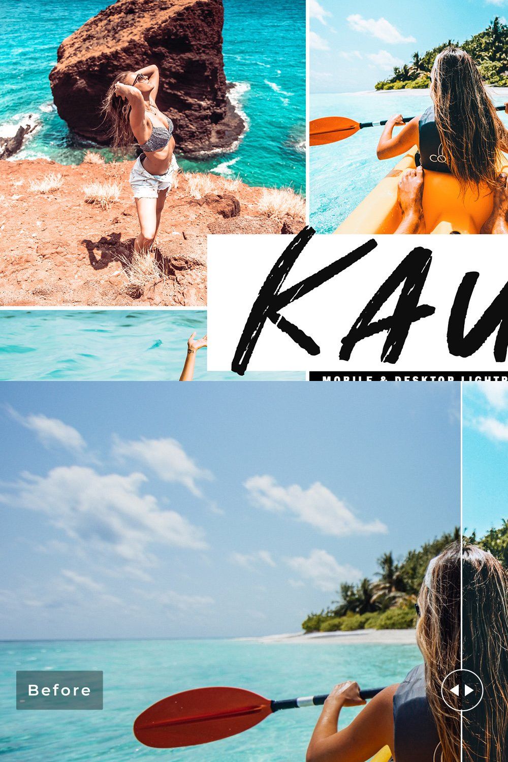 Kauai Lightroom Presets Pack pinterest preview image.