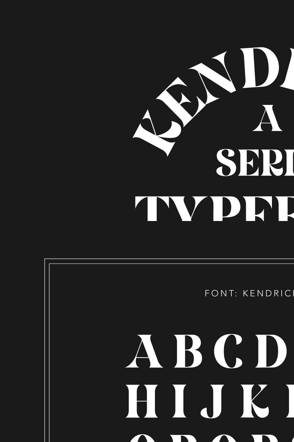 Kendrick Serif pinterest preview image.