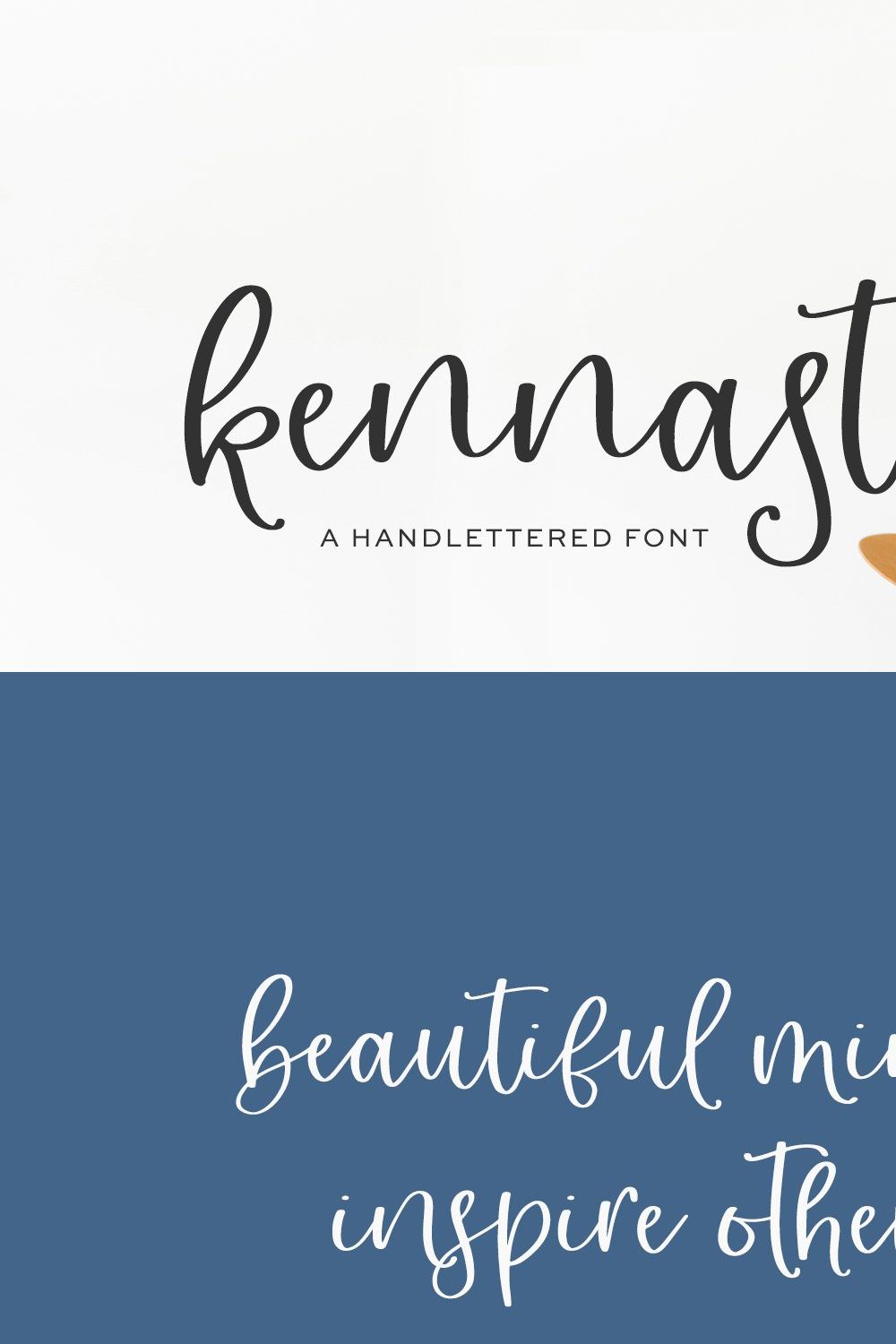 Kennaston Calligraphy Font pinterest preview image.