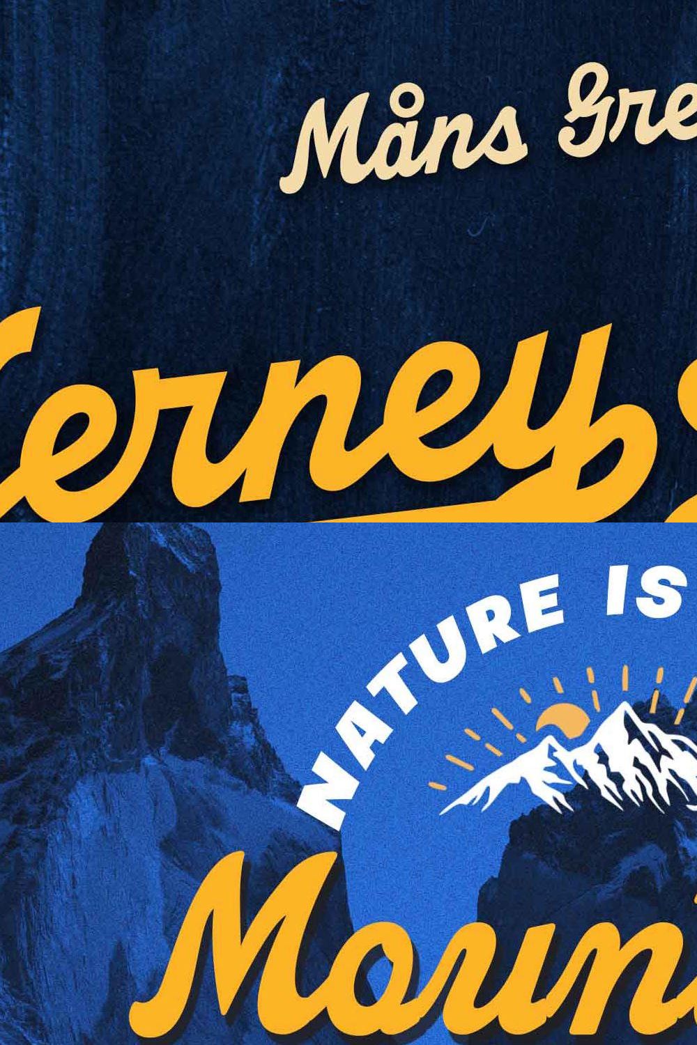 Kerney Script pinterest preview image.