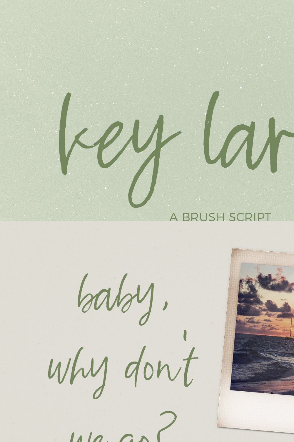 Key Largo Brush Script pinterest preview image.