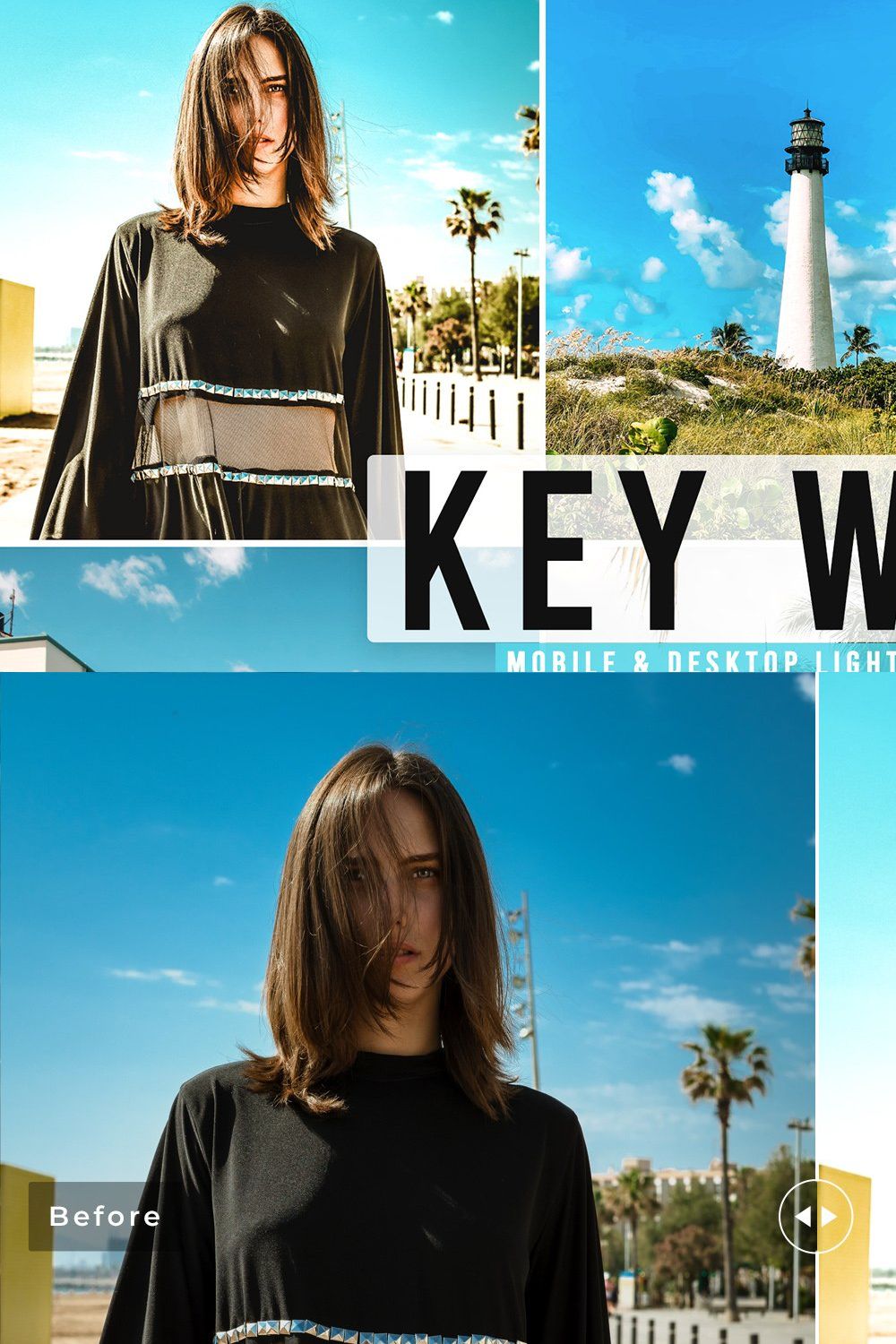 Key West Pro Lightroom Presets pinterest preview image.