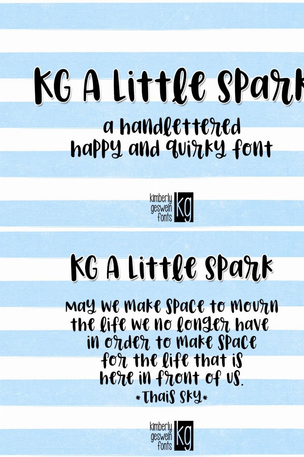 KG A Little Spark pinterest preview image.