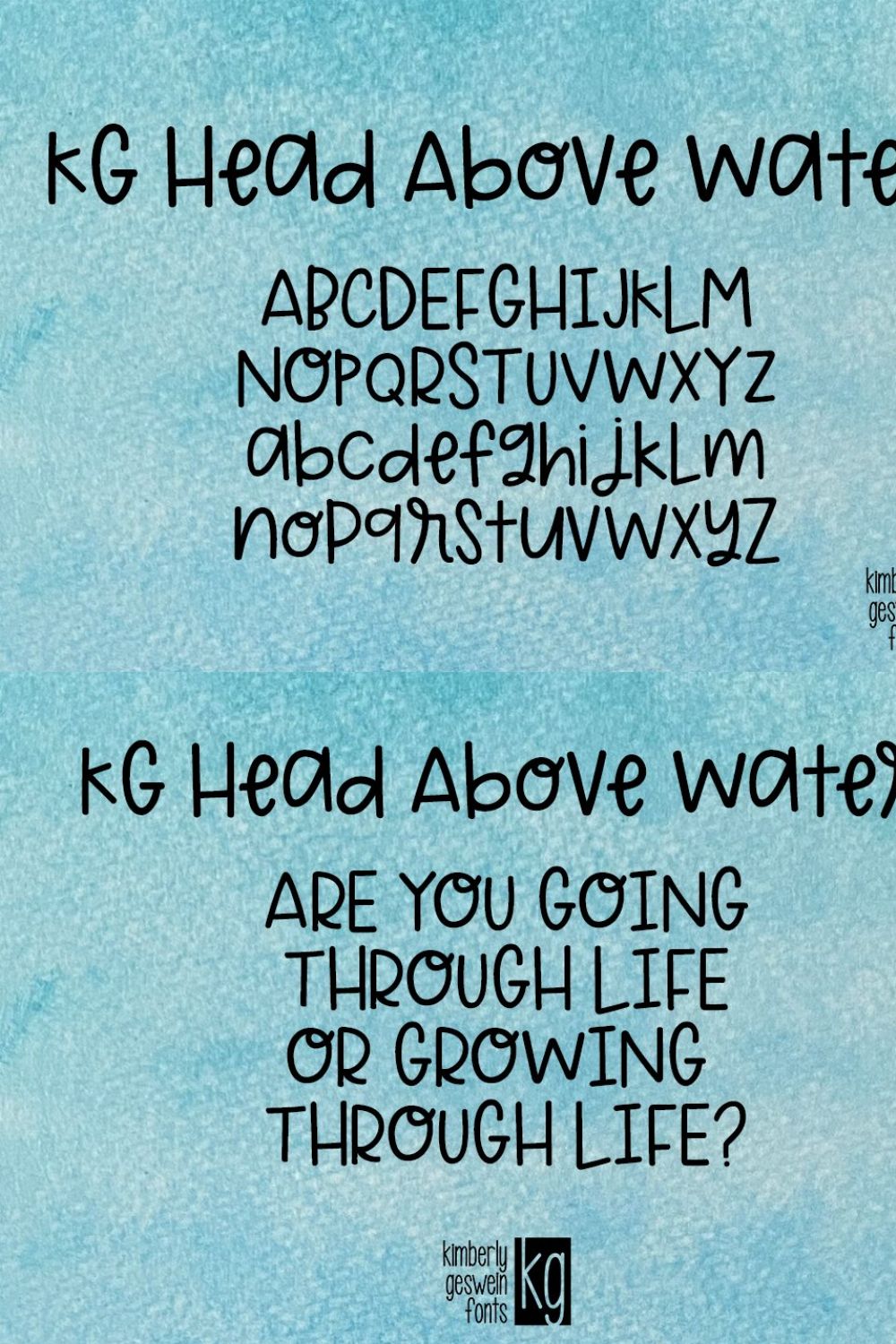 KG  Head Above Water pinterest preview image.