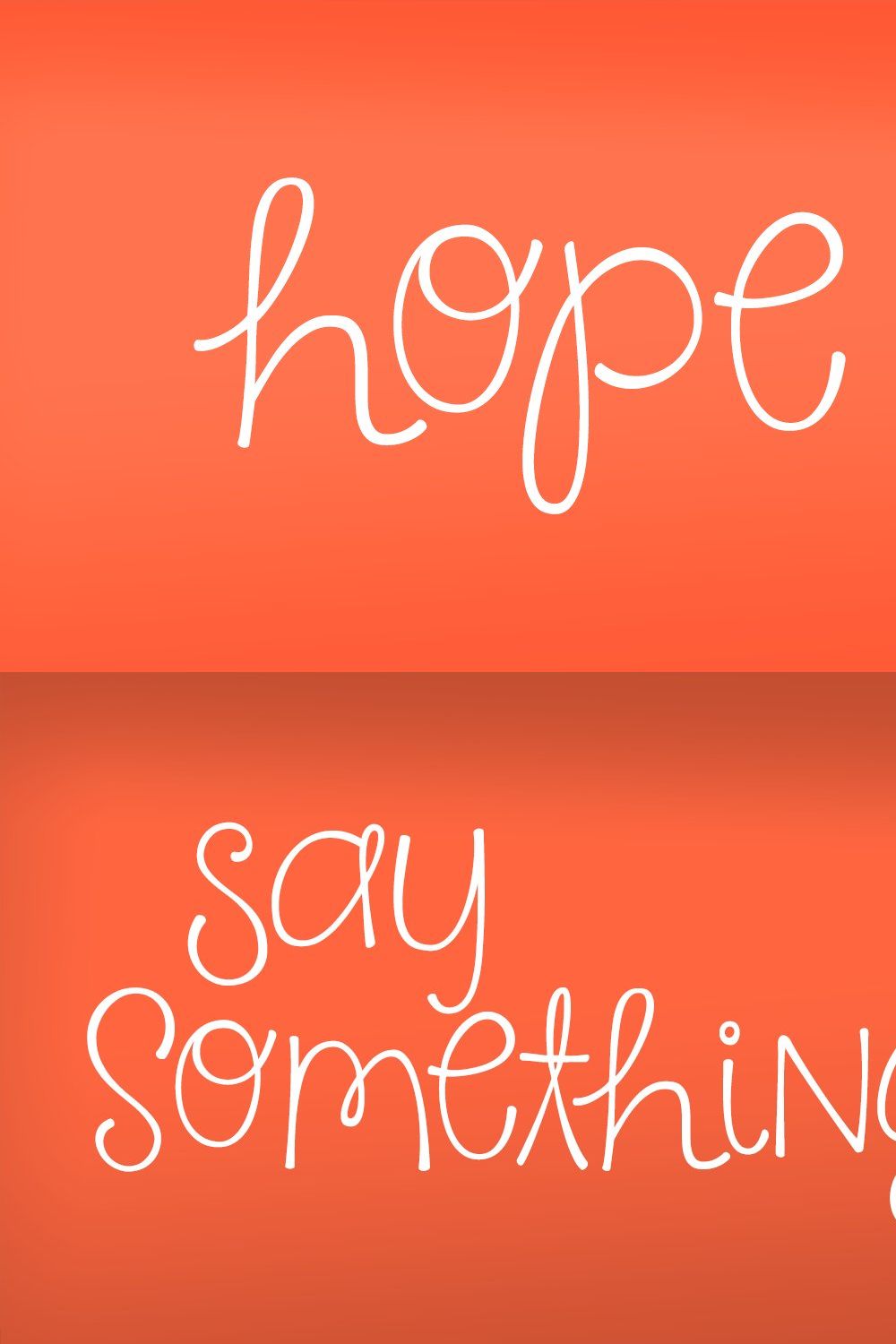 KG Say Something Font pinterest preview image.