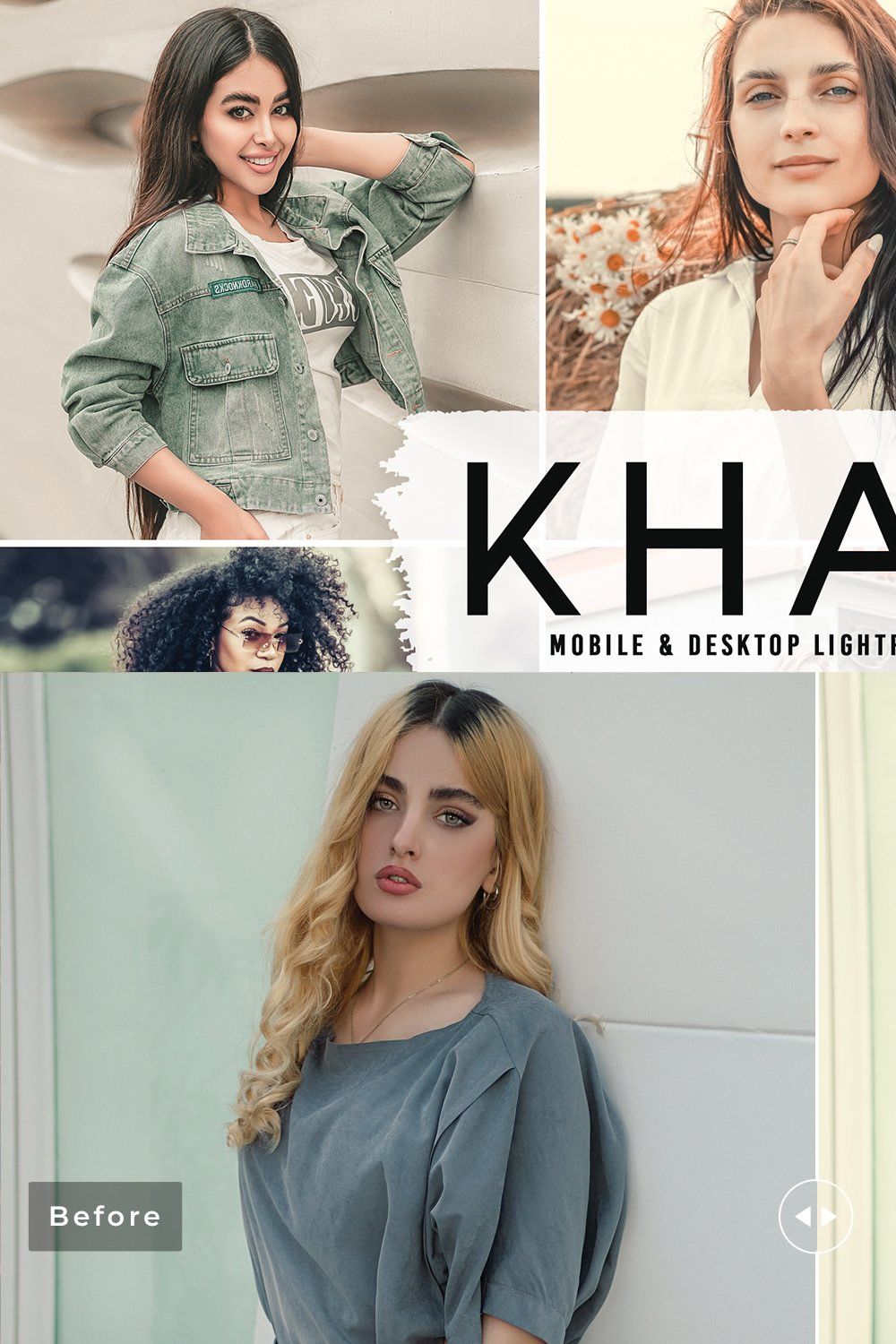 Khaki Pro Lightroom Presets pinterest preview image.