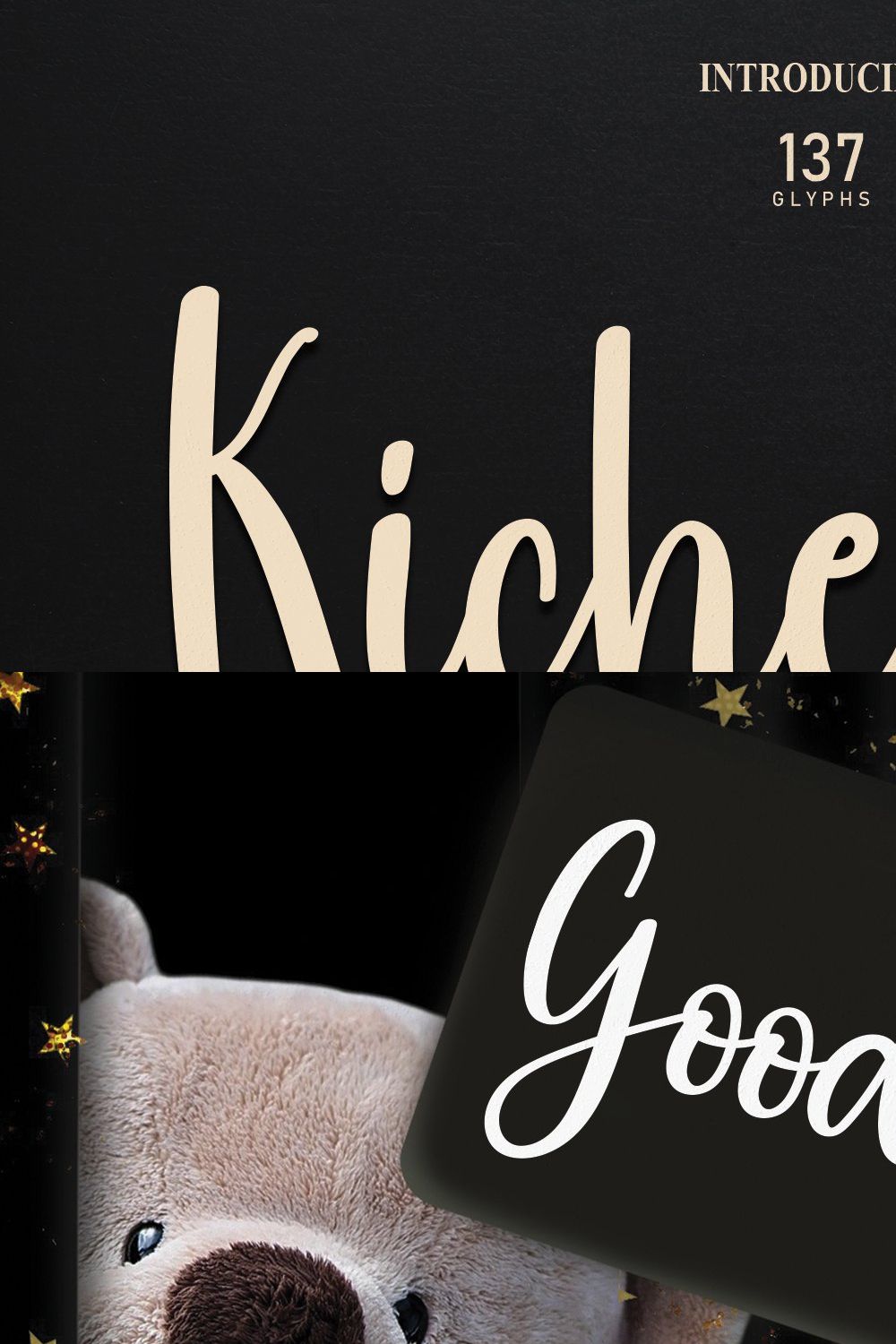 Kichenset | Script Font pinterest preview image.