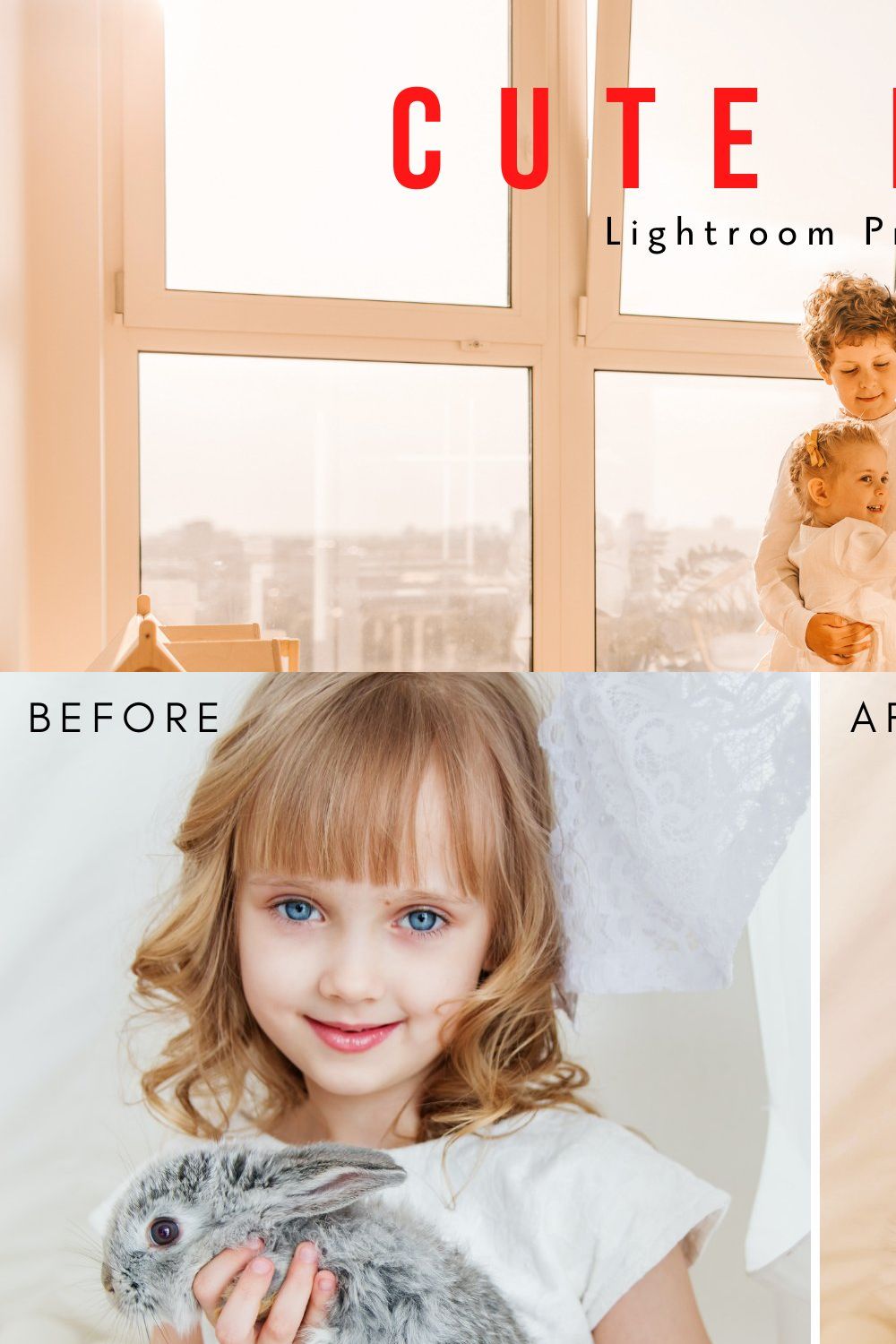 Kids Lightroom Presets pinterest preview image.