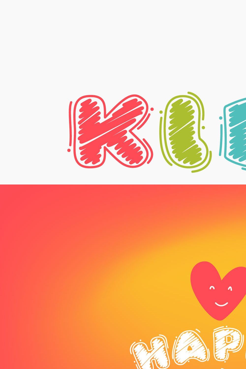 KidsCrayons Colored font pinterest preview image.
