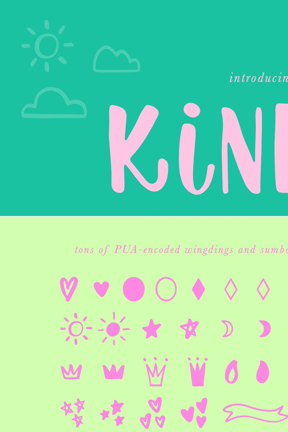 Kindly Handwritten Font + Extras pinterest preview image.