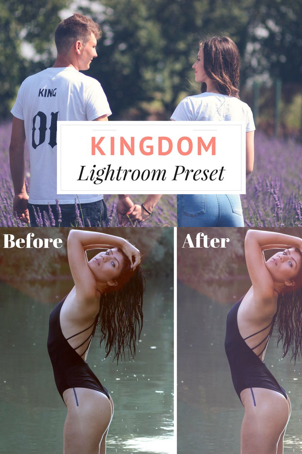 Kingdom Lightroom Preset pinterest preview image.