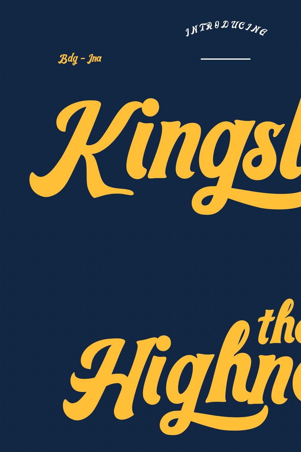 Kingslaw Vintage Display Handwritten pinterest preview image.