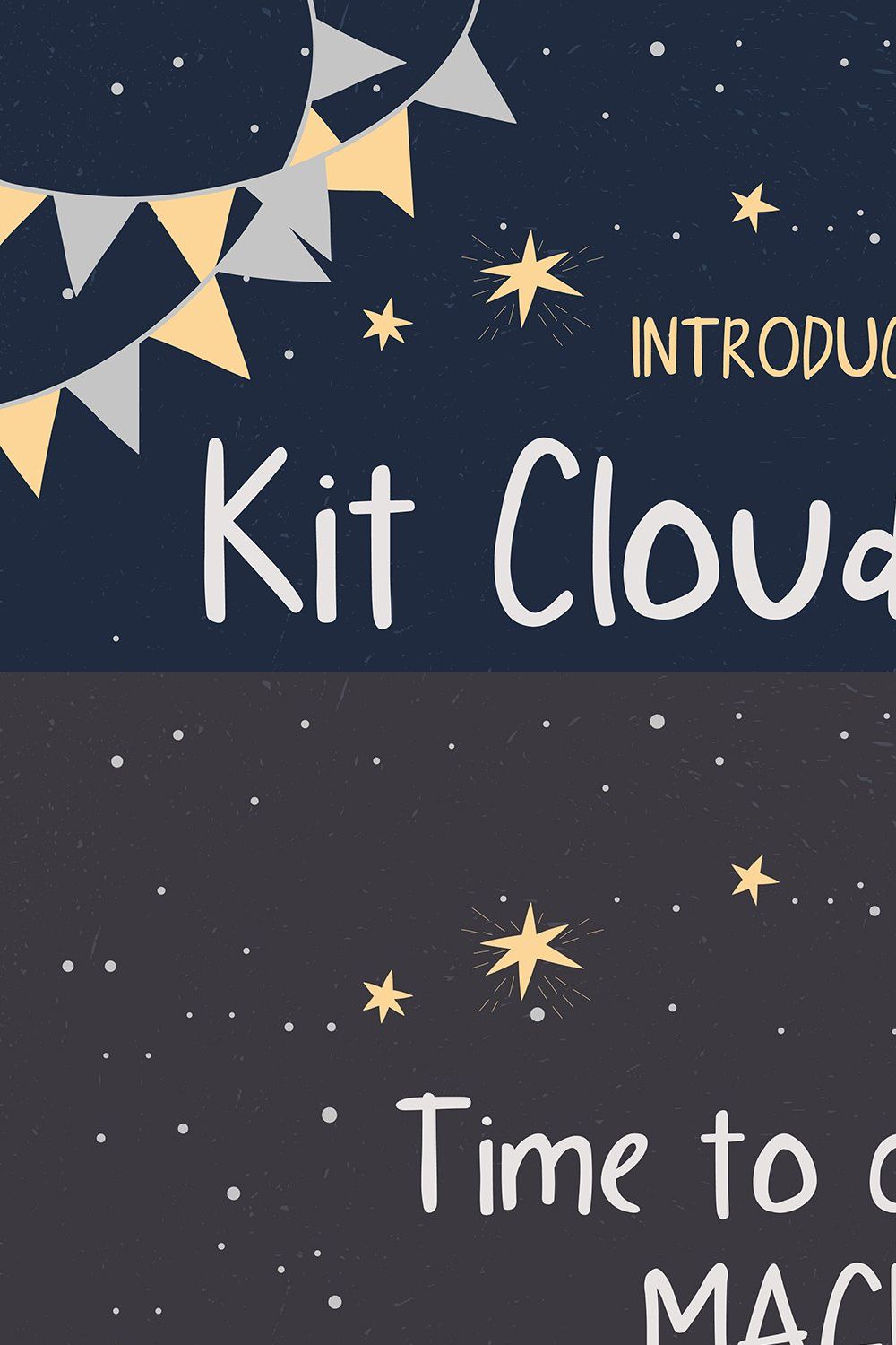 Kit Cloudkicker Typeface pinterest preview image.