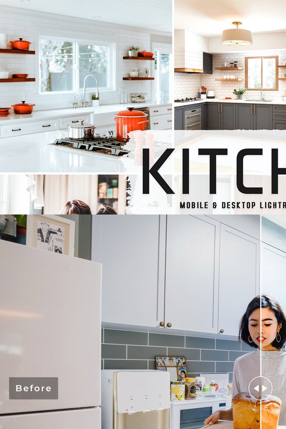 Kitchen Pro Lightroom Presets pinterest preview image.