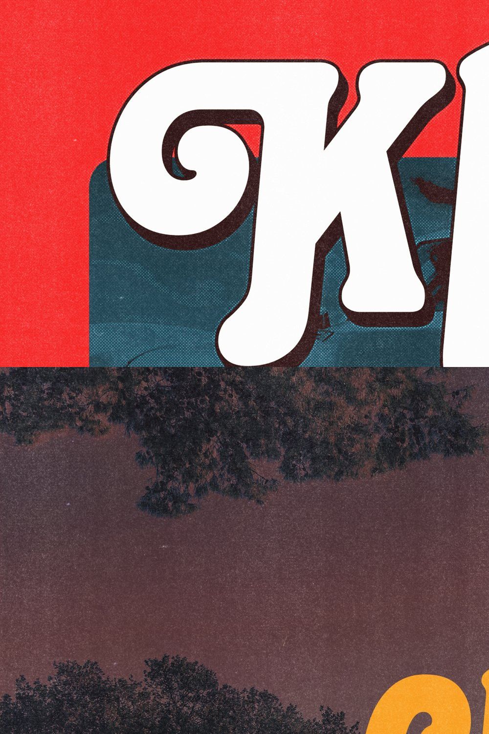 Klagia - Vintage Retro Pop Fonts pinterest preview image.