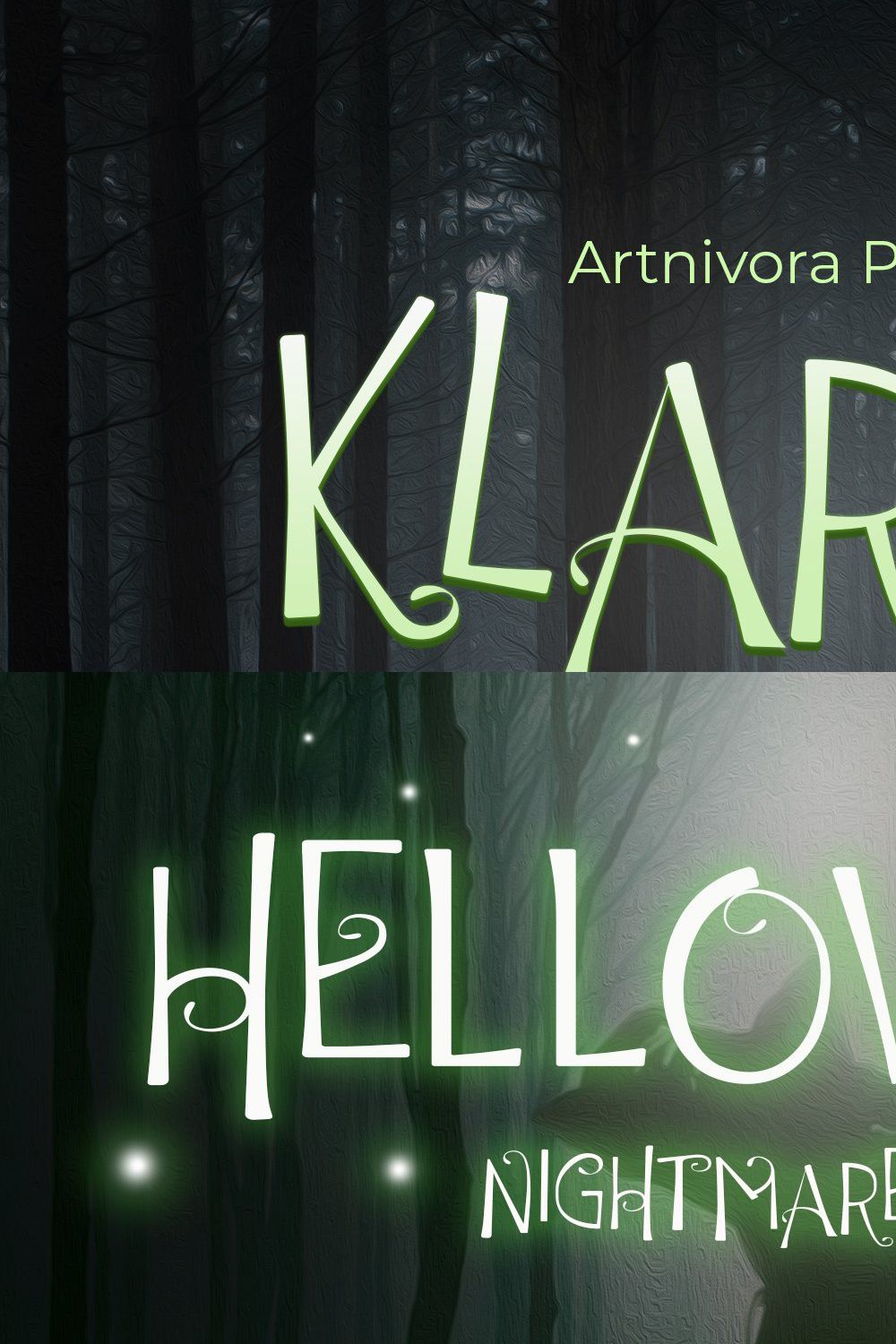 Klaros - Display Font pinterest preview image.