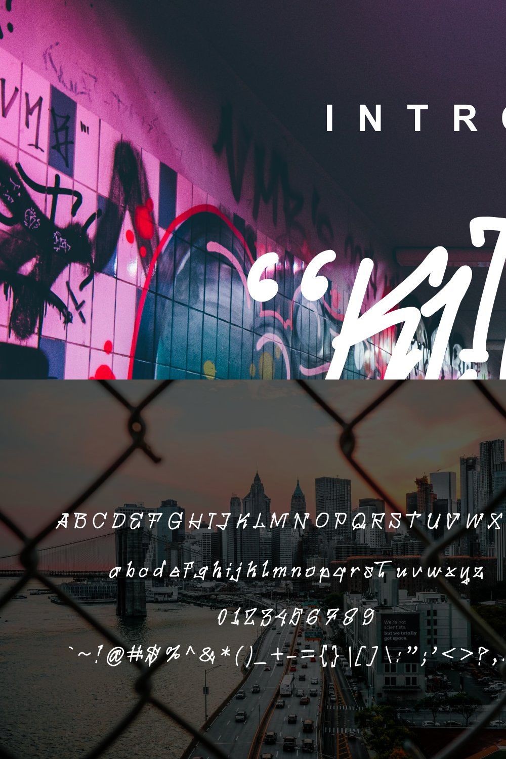 Kliwon Street Graffiti Font pinterest preview image.