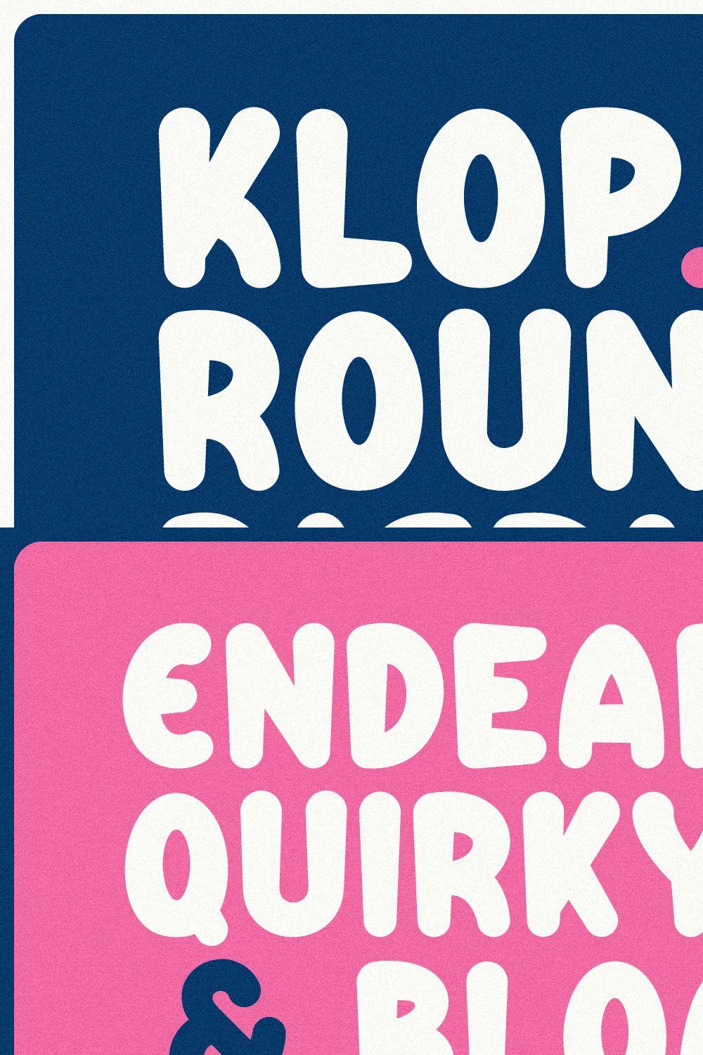 Klop - Friendly Rounded Font pinterest preview image.