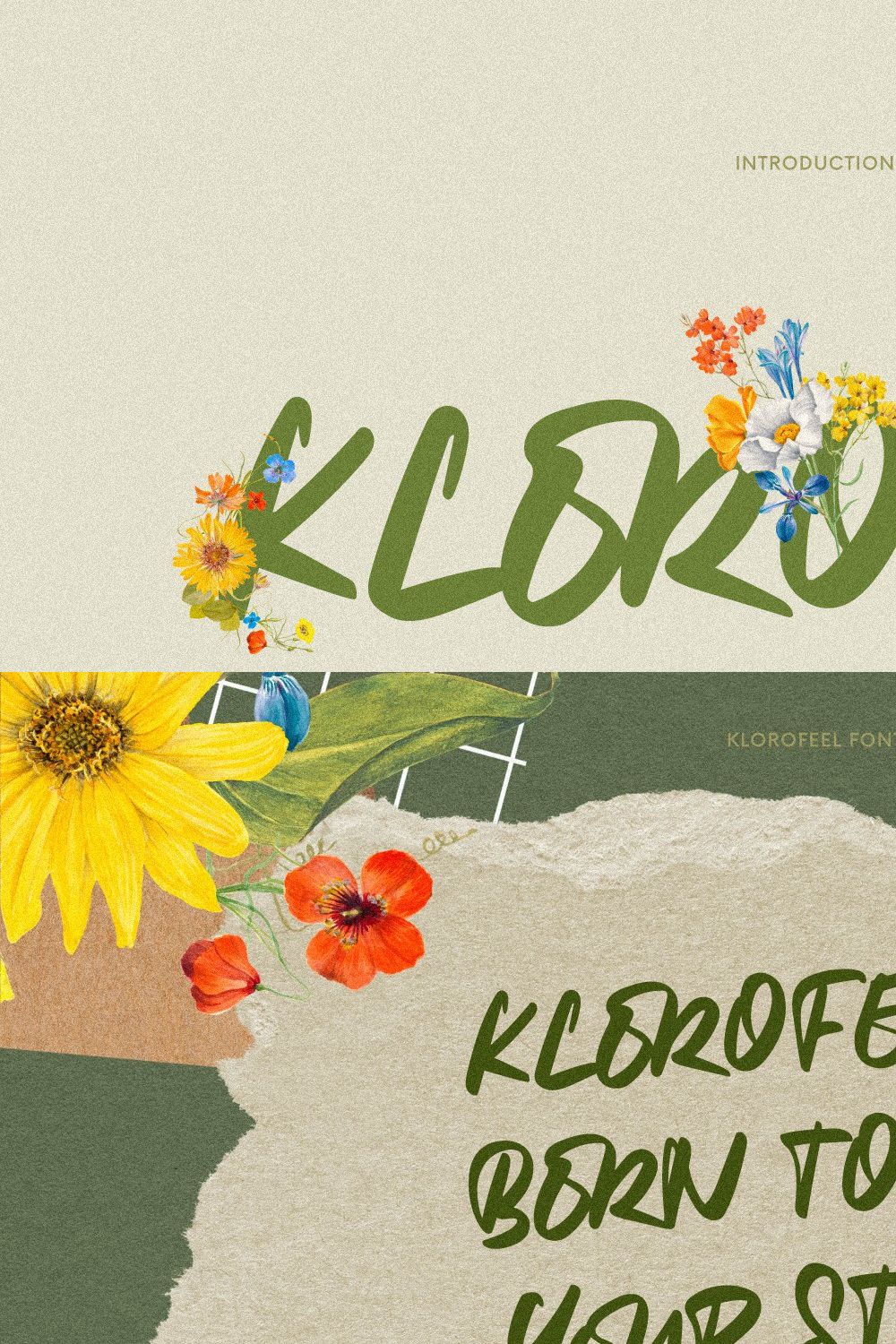 Klorofeel - Elegant Font pinterest preview image.