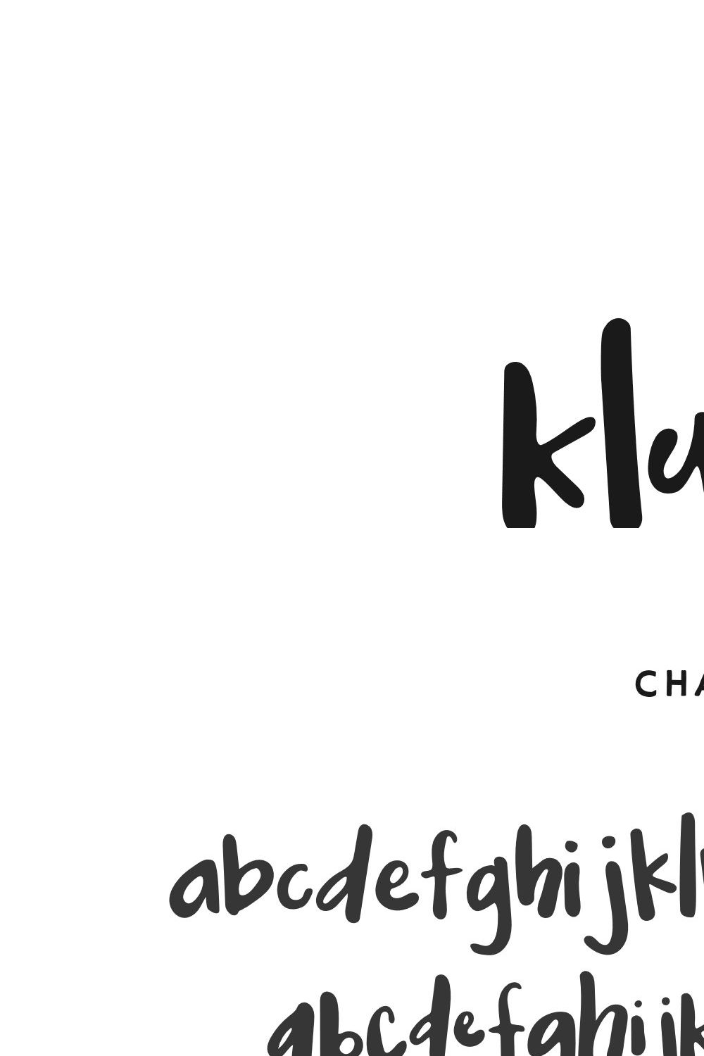 Klunker - A Handwritten Font pinterest preview image.