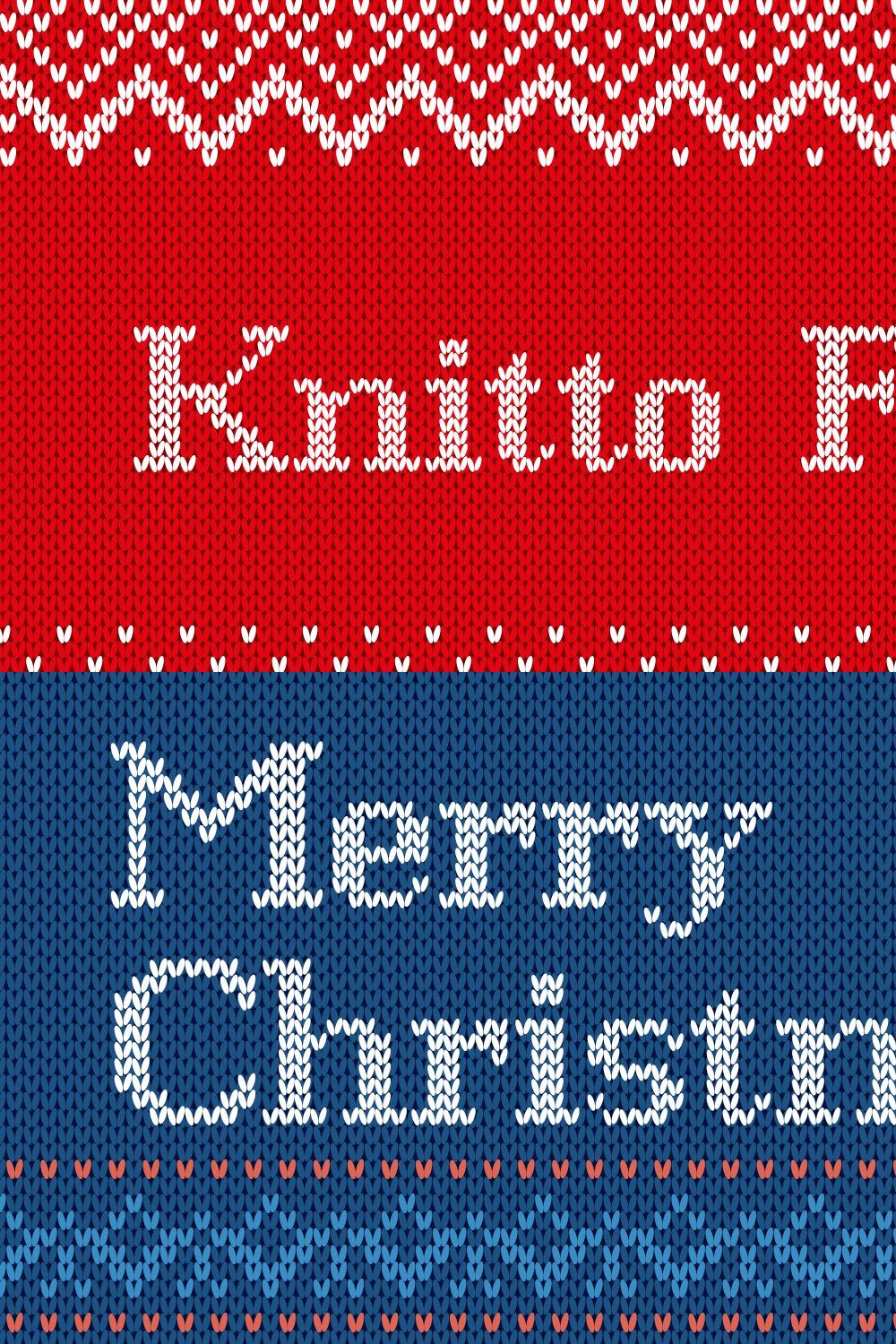 Knitto Font pinterest preview image.