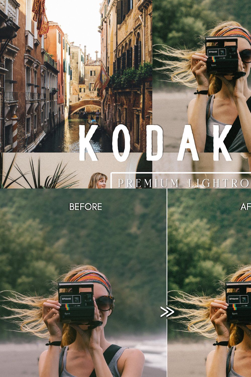 Kodak Film Lightroom Presets pinterest preview image.