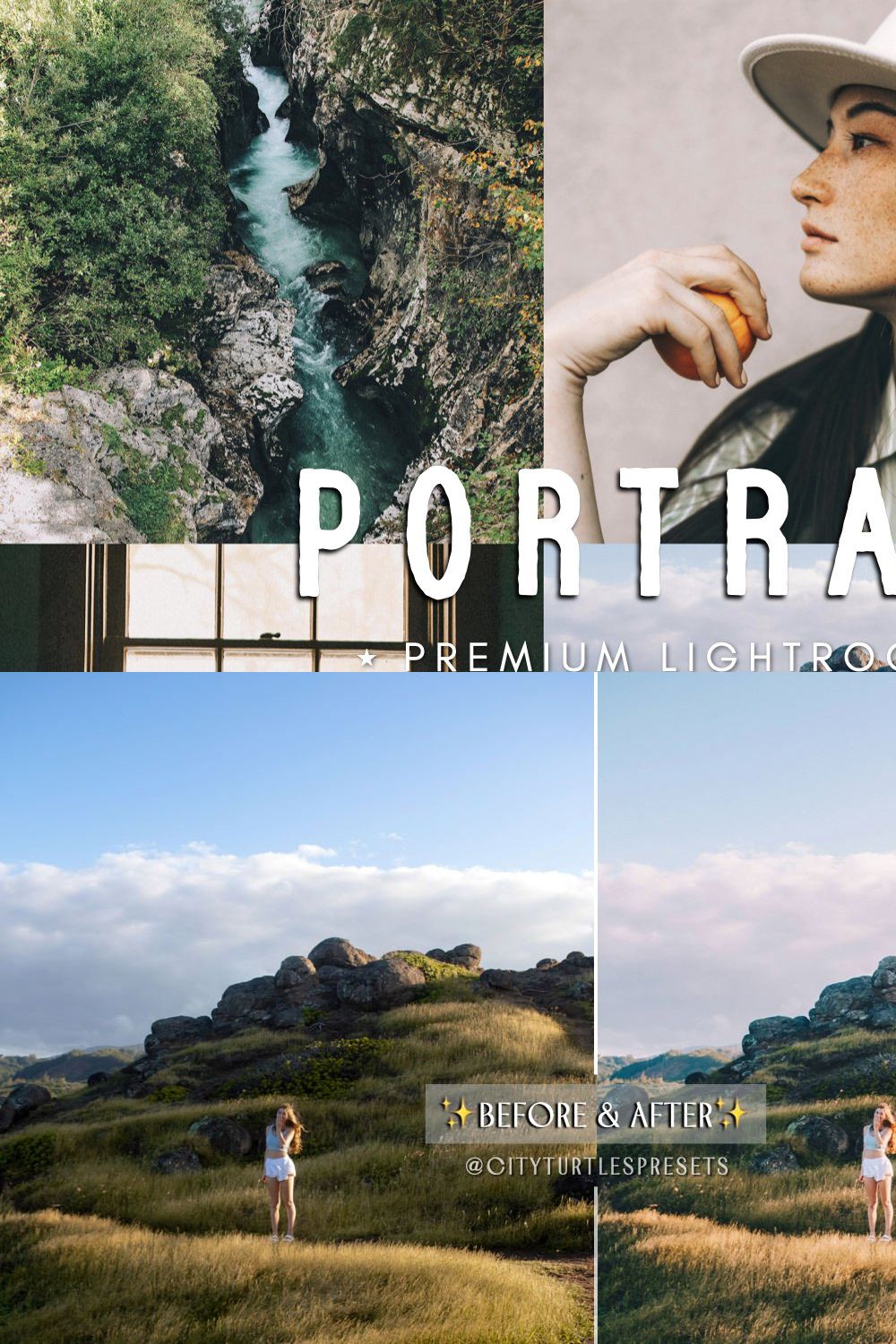 Kodak Portra Film Lightroom Presets pinterest preview image.